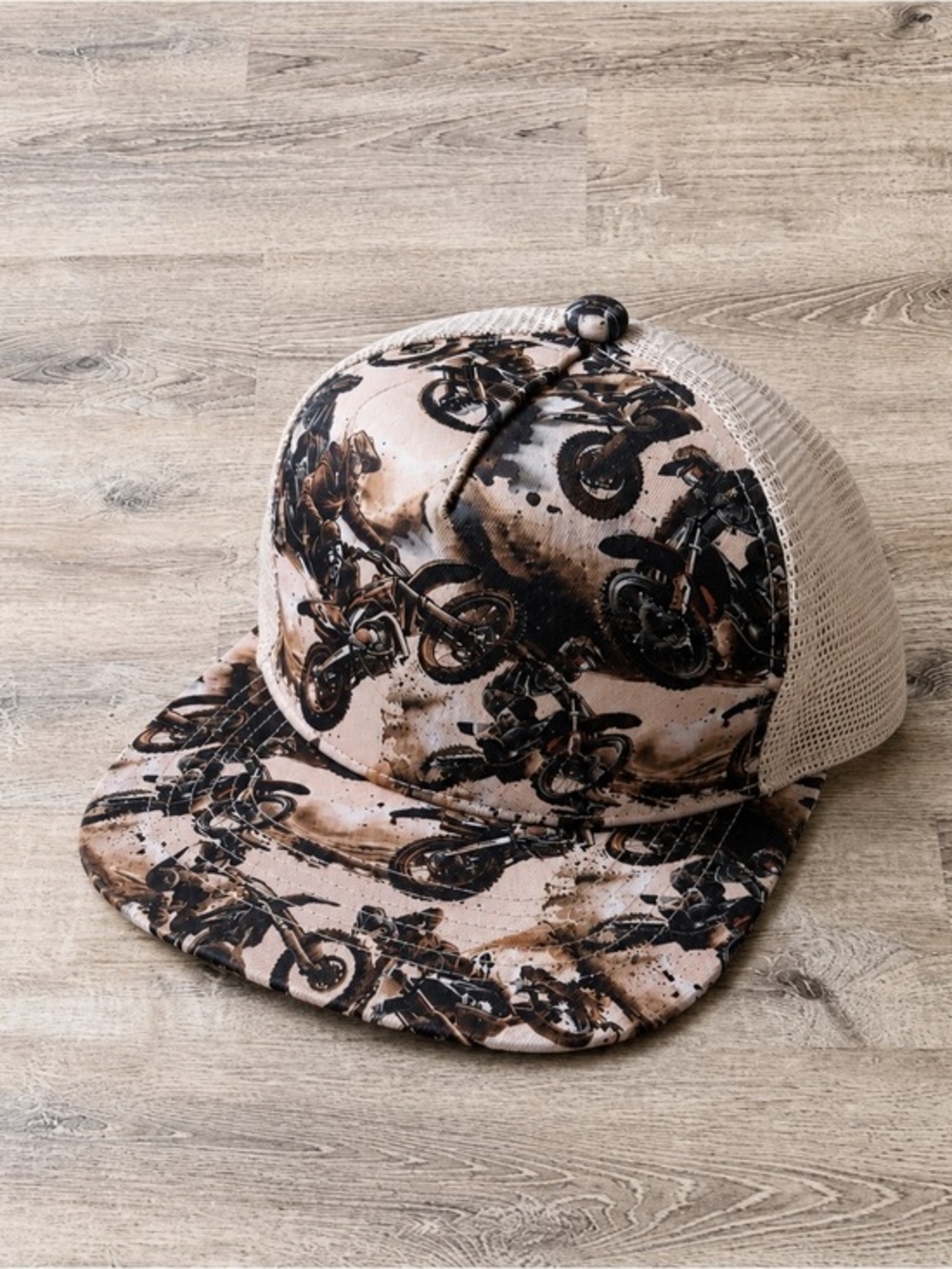 Strictly Wild Baby Trucker Hat 3-12M Snapback Toddler Cap Dirtbike Brown